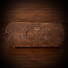 Load image into Gallery viewer, Leather Motorcycle Duffel Bag Distressed Brown