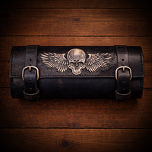 Load image into Gallery viewer, Tool bag for Motorcycle - Chopper Style, Small, Custom Art, Black