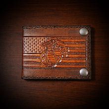 Load image into Gallery viewer, Billfold Custom Art Brown