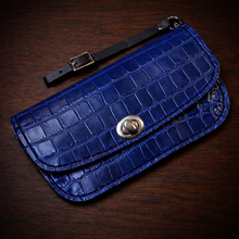 Load image into Gallery viewer, Clutch - Genuine American Alligator, Blue