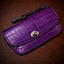 Load image into Gallery viewer, Clutch - Genuine American Alligator, Purple