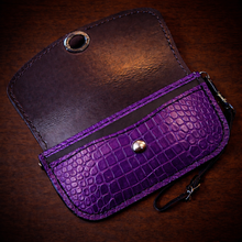 Load image into Gallery viewer, Clutch - Genuine American Alligator, Purple