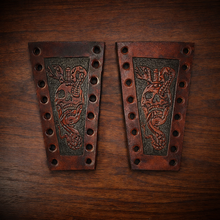 Load image into Gallery viewer, Brake &amp; Clutch Leather Lever Covers - Custom Art