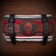 Load image into Gallery viewer, Bedroll for Motorcycles, Circle &amp; Bar - Custom Art, Black