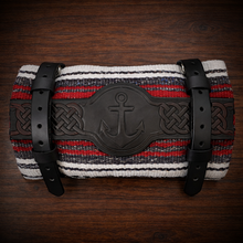 Load image into Gallery viewer, Bedroll for Motorcycles, Circle &amp; Bar - Custom Art, Black