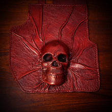 Load image into Gallery viewer, Heat Shield Nightmare Skull, Red Custom Made To Fit Any Make and Model Of Bike