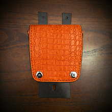 Load image into Gallery viewer, Tank Bib - Fits Indian Roadmaster, Springfield &amp; Chieftain, With Pouch, Genuine American Alligator, Different Colors Available