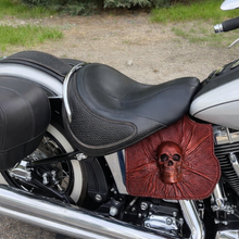 Load image into Gallery viewer, Heat Shield Nightmare Skull, Red Custom Made To Fit Any Make and Model Of Bike