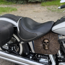 Load image into Gallery viewer, Heat Shield Nightmare Skull, Brown, Custom Made To Fit Any Make and Model Of Bike