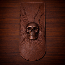 Load image into Gallery viewer, Fender Bib - Nightmare Skull, Brown, Made To Fit Any Bike
