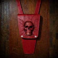 Load image into Gallery viewer, Tank Bib - Nightmare Skull Fits Indian Challenger and Pursuit, w/ Pouch, Red