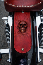 Load image into Gallery viewer, Fender Bib - Nightmare Skull, Red, Made To Fit Any Bike