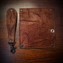 Load image into Gallery viewer, Long Biker Leather Wallet with Chain, The Nightmare, Brown