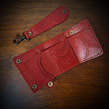 Load image into Gallery viewer, Trifold Wallet - Nightmare, Red