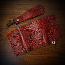 Load image into Gallery viewer, Trifold Wallet - Nightmare, Red