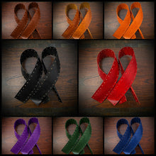 Load image into Gallery viewer, Leather Wraps For Handlebars, Highway Bars/Crash bars, Front Or Rear Custom Color (Ships Now)