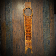 Load image into Gallery viewer, Tank Bib - Fits Indian Scout, Custom Colors Alligator Print Over Tan Leather
