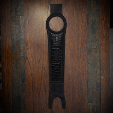 Load image into Gallery viewer, Tank Bib - Fits Indian Scout, Custom Colors Alligator Print Over Black Leather