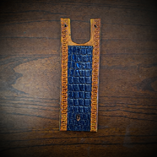 Load image into Gallery viewer, Tank Bib - Fits Indian Roadmaster, Chieftain, &amp; Springfield - Alligator Print Over Indian Tan Leather