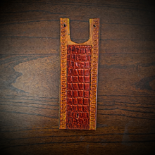 Load image into Gallery viewer, Tank Bib - Fits Indian Roadmaster, Chieftain, &amp; Springfield - Alligator Print Over Indian Tan Leather