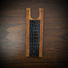 Load image into Gallery viewer, Tank Bib - Fits Indian Roadmaster, Chieftain, &amp; Springfield - Alligator Print Over Indian Tan Leather