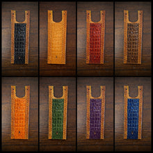 Load image into Gallery viewer, Tank Bib - Fits Indian Roadmaster, Chieftain, &amp; Springfield - Alligator Print Over Indian Tan Leather