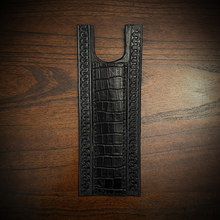 Load image into Gallery viewer, Tank Bib - Fits Indian Roadmaster, Chieftain, &amp; Springfield - Alligator Print Over Black Leather