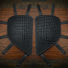 Load image into Gallery viewer, Engine Guard Covers, Fits Indian Roadmaster, Alligator Print, Various Colors