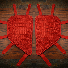 Load image into Gallery viewer, Engine Guard Covers, Fits Indian Roadmaster, Alligator Print, Various Colors