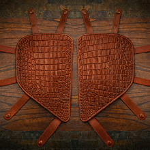 Load image into Gallery viewer, Engine Guard Covers, Fits Indian Roadmaster, Alligator Print, Various Colors