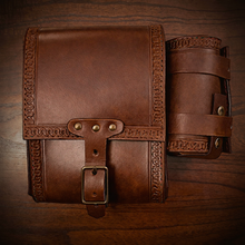 Load image into Gallery viewer, Rear Crash Bar Bag w/ Fuel Bottle/Cupholder - No Art, Brown