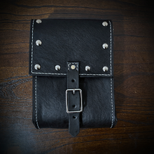 Load image into Gallery viewer, Rear Crash Bar Bag - Custom Art, w/ Dome Studs, Black