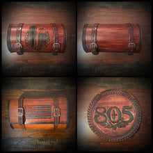 Load image into Gallery viewer, Round Bag for Motorcycles - Custom Art, Brown