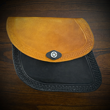 Load image into Gallery viewer, Swing Arm Bag - Fits Indian Scout &amp; Chief Models, Custom Art, Indian Tan &amp; Black