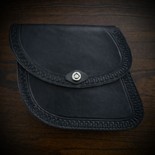 Load image into Gallery viewer, Swing Arm Bag - Fits Indian Scout &amp; Chief Models, Custom Art, Black