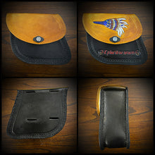 Load image into Gallery viewer, Swing Arm Bag - Fits Indian Scout &amp; Chief Models, Custom Art, Indian Tan &amp; Black