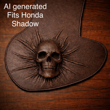 Load image into Gallery viewer, Heat Shield Nightmare Skull, Brown, Custom Made To Fit Any Make and Model Of Bike