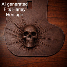 Load image into Gallery viewer, Heat Shield Nightmare Skull, Brown, Custom Made To Fit Any Make and Model Of Bike