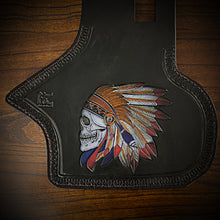 Load image into Gallery viewer, Heat Shield, Colorful Native Skull, Black - Fits Indian Chief, Chieftain, Springfield, Vintage and Roadmaster