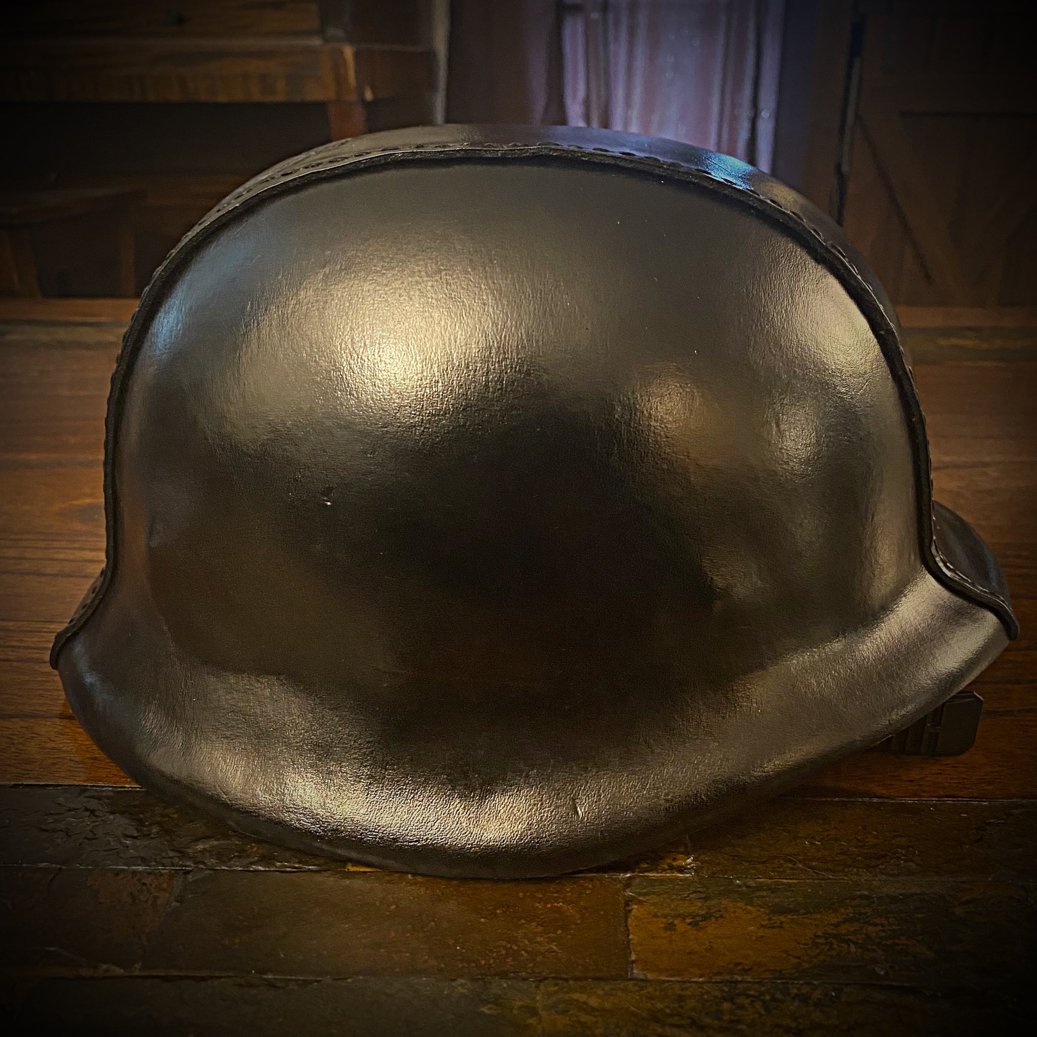 german war motorcycle helmet Outlaw T-99 Iron Cross Style Flat Black Half with Outlaw 50 Nemes and Audio Speaker Earpads * Nickel Plated Rolled Tubular Steel Rivets DOT German Military Green Motorcycle