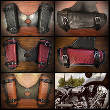 Load image into Gallery viewer, Heat Shield for Indian Scout Motorcycles, Double Pouch, Alligator Print