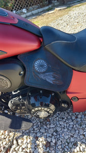 Heat Shield, Dreamcatcher, Black - Fits Indian Chief, Chieftain, Springfield, Vintage and Roadmaster