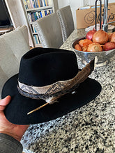 Load image into Gallery viewer, Hat Braid, Distressed Black Leather Braid