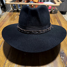 Load image into Gallery viewer, Hat Braid, Distressed Black Leather Braid