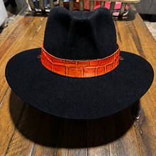 Load image into Gallery viewer, Hat Band, Alligator Print, Orange