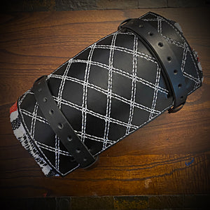 Bedroll for Motorcycles - Generation 2, Black, Double Diamond Stitching, Custom Colors