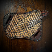 Load image into Gallery viewer, Damascus Blade Short Knife, Camping Knife, D2 Steel Fixed Blade Knife, Rose Wood Handle, With Sheath (Ships Now)