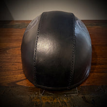Load image into Gallery viewer, Leather covered Half Helmet With Oden Art