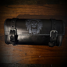 Load image into Gallery viewer, Tool bag for Motorcycle - Native American Skull, Black