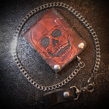 Load image into Gallery viewer, Billfold Skull Brown